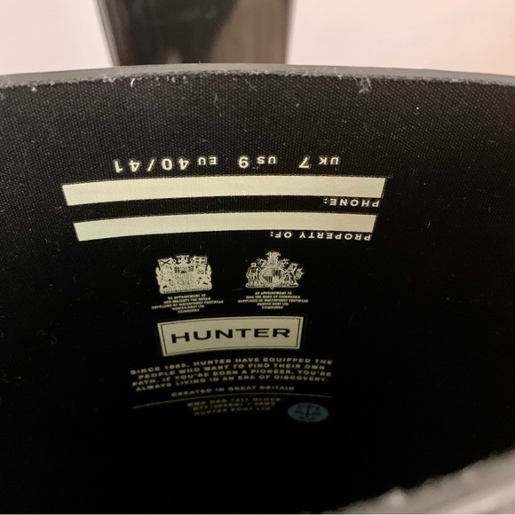 Hunter Original Tall Rain Boots - Shiny Black - Picture 7 of 7